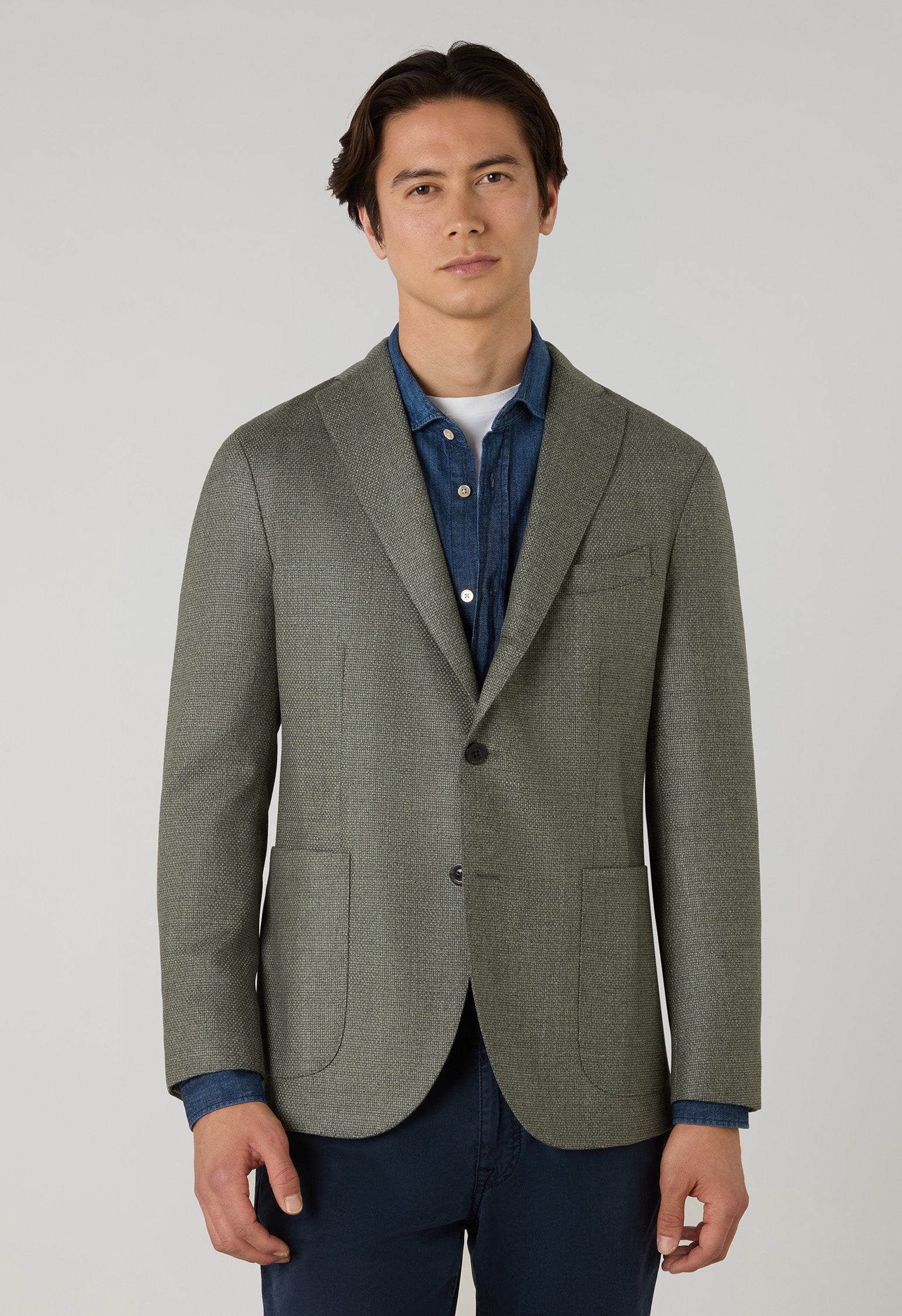 Micro-textured wool K-Jacket | Boglioli® – BoglioliMilano