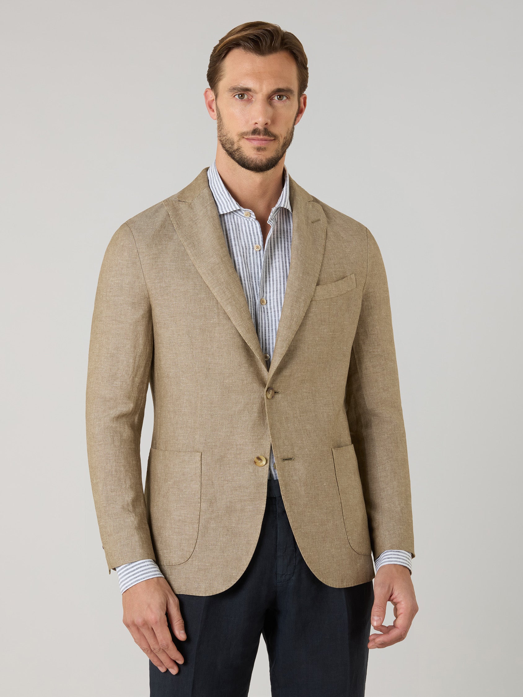 Linen, cashmere and silk K-Jacket | Boglioli BoglioliMilano Linen, cashmere and silk K-Jacket | Boglioli BoglioliMilano