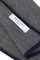 Grey Silk pocket square with contrasting piping
