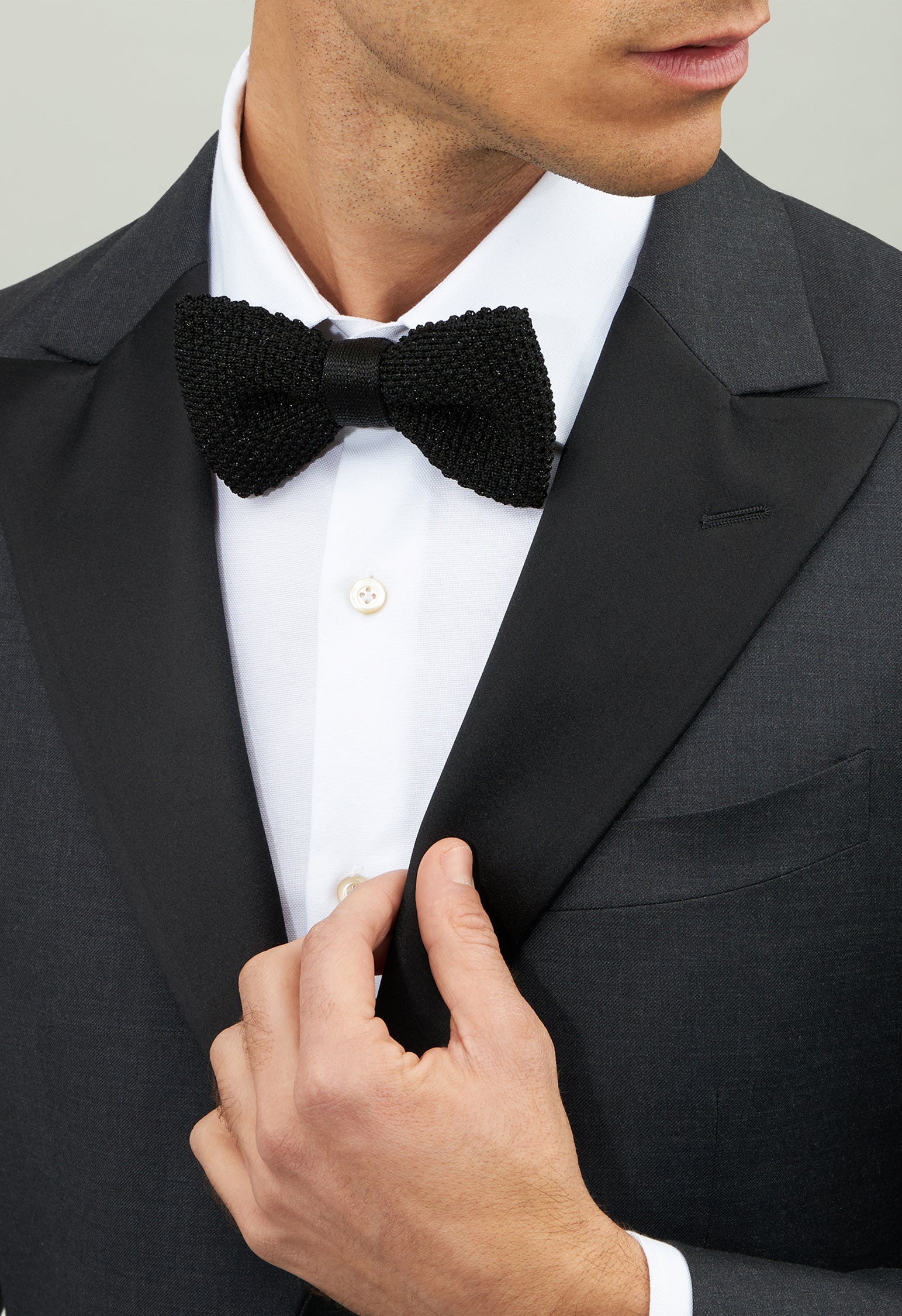 Black Lurex knitted Bow-Ties