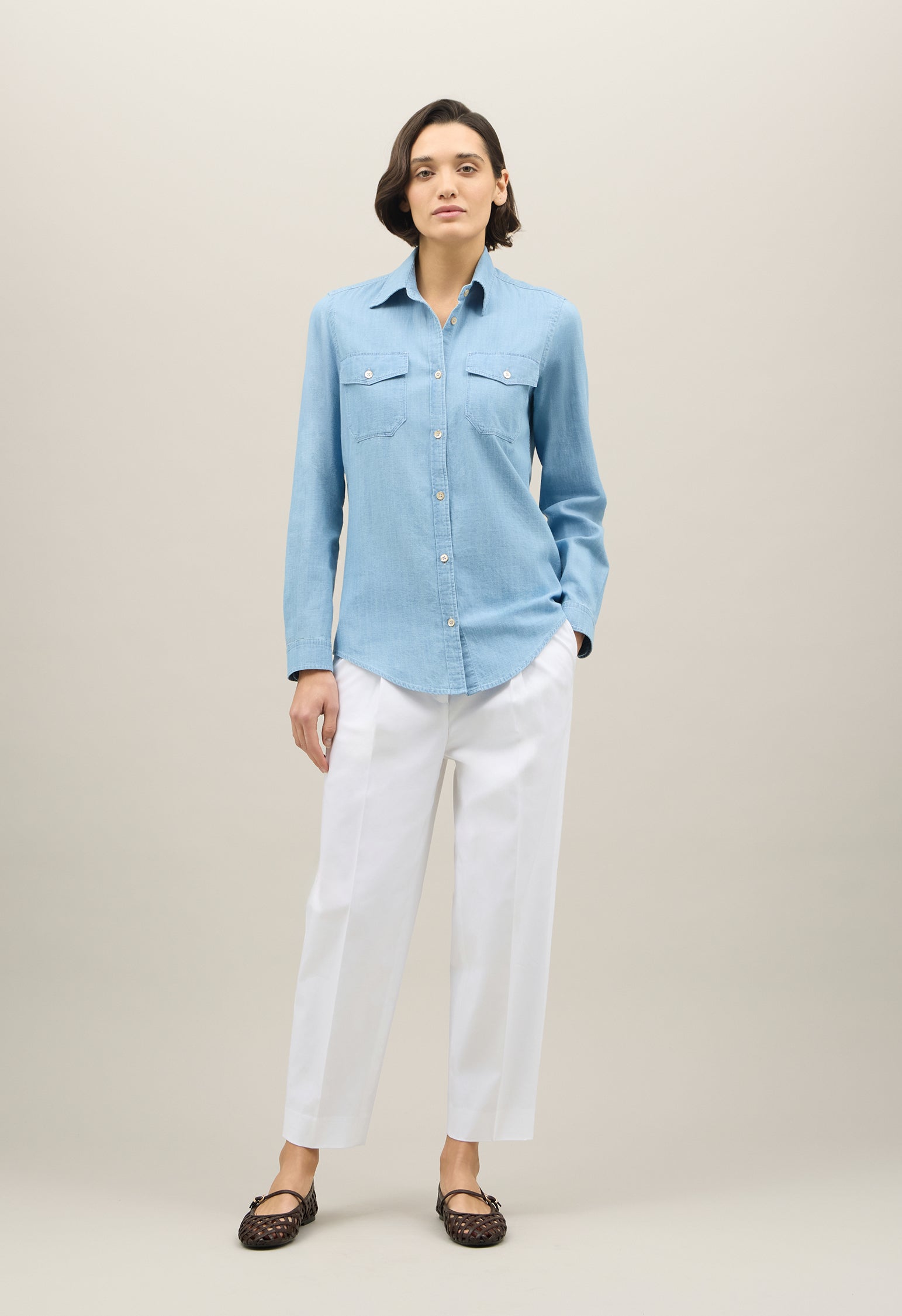 Blue Denim Western Shirt 