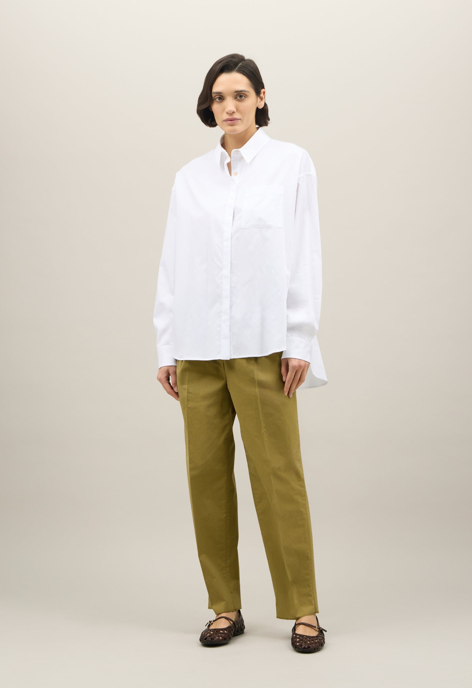 White Cotton Popeline over Shirt