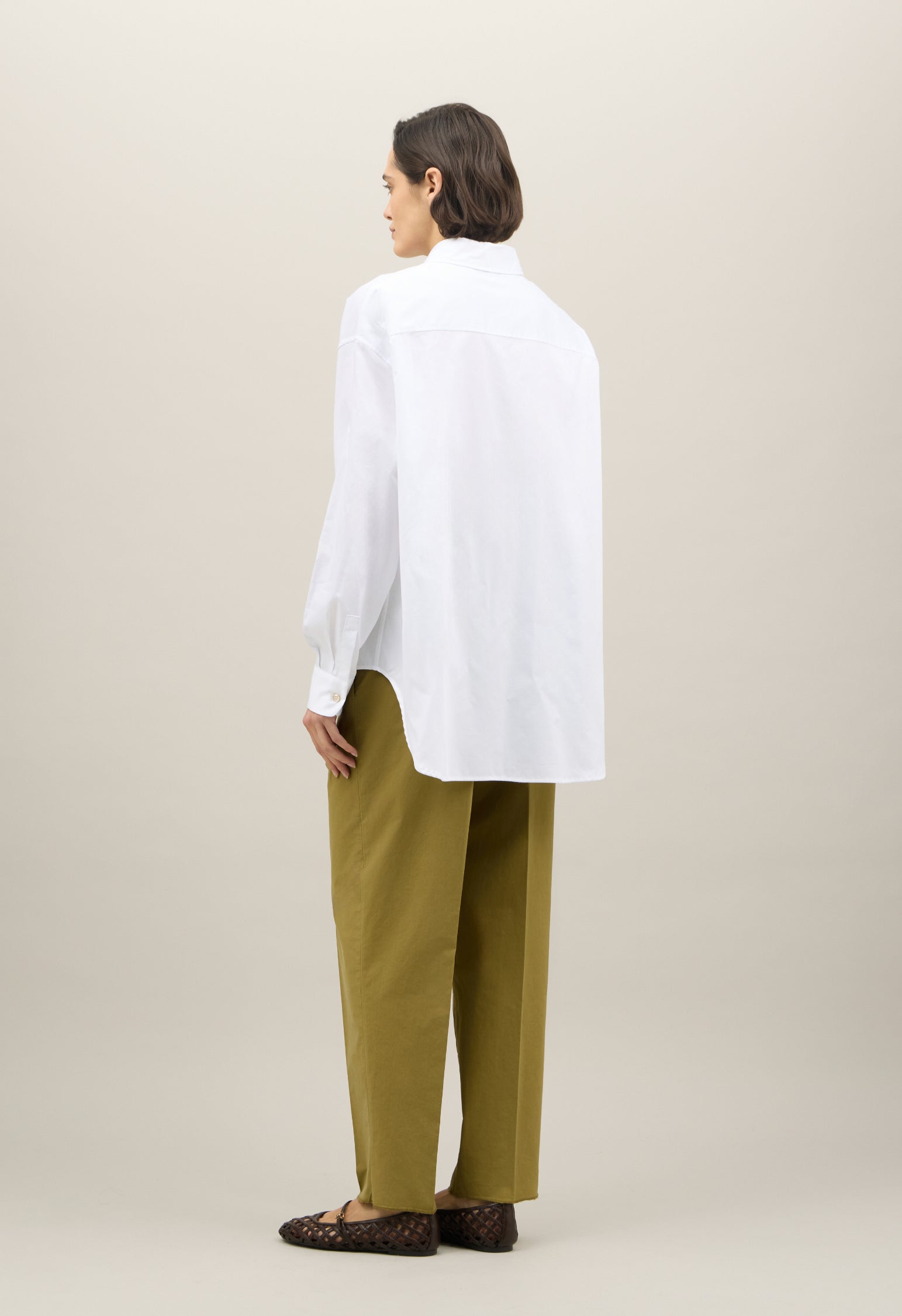 White Cotton Popeline over Shirt