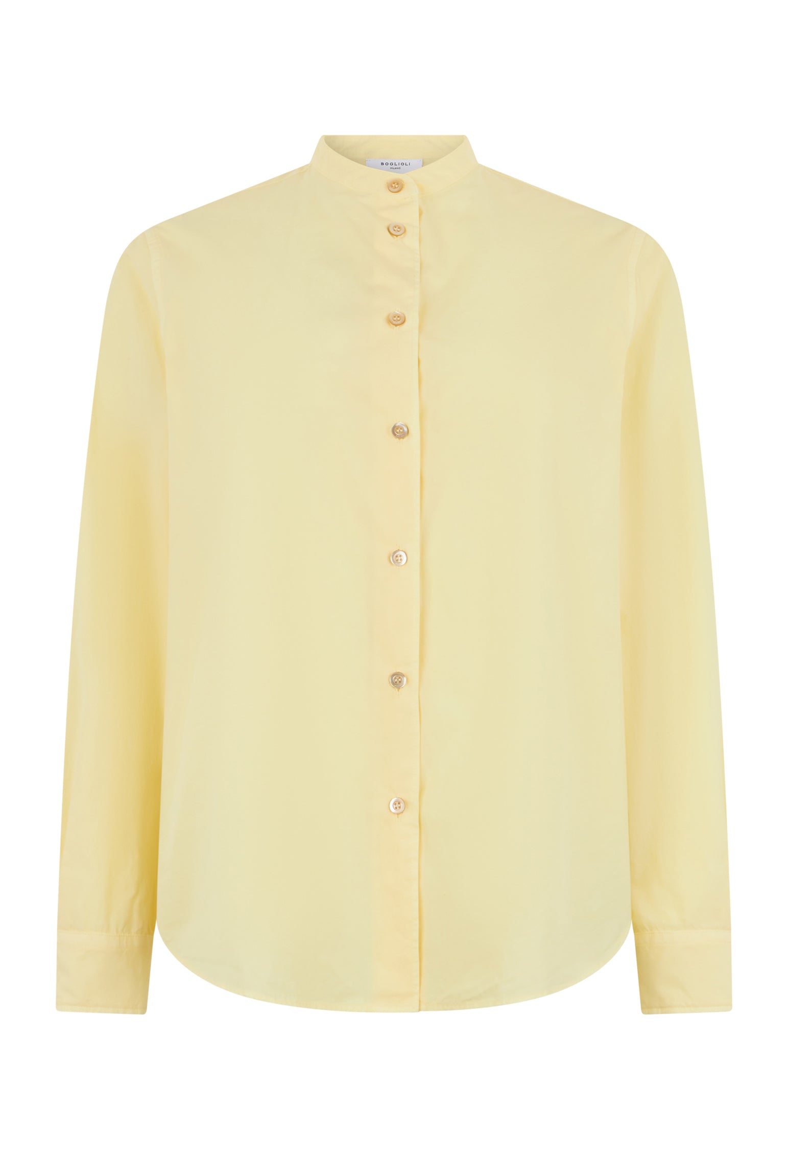 Camicia guru in cotone popeline giallo