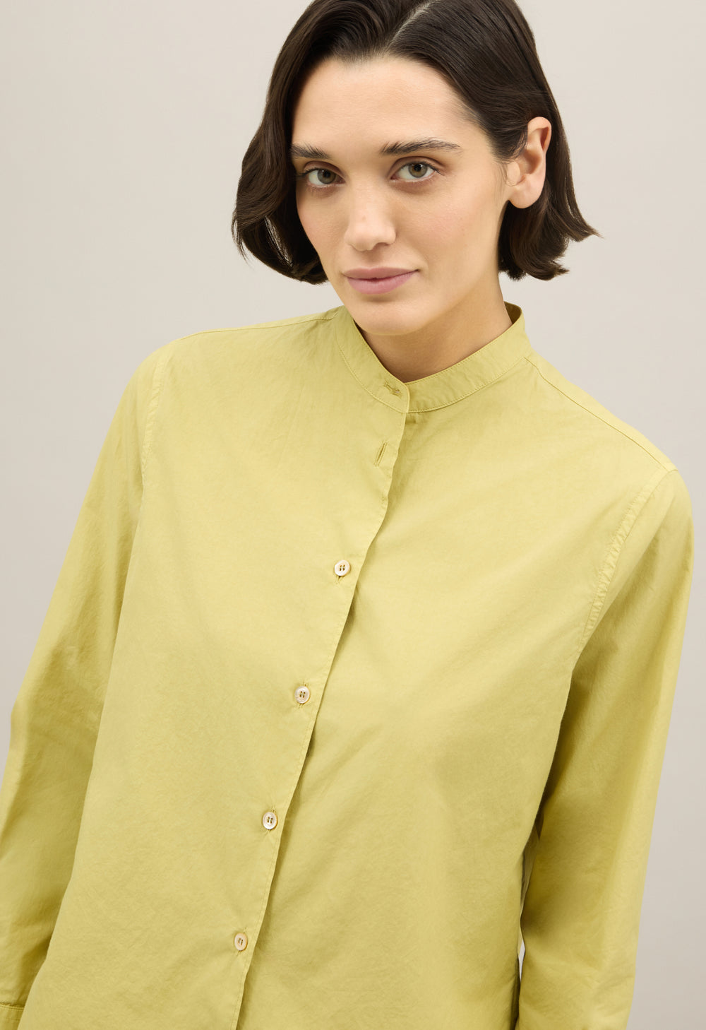 Camicia guru in cotone popeline verde