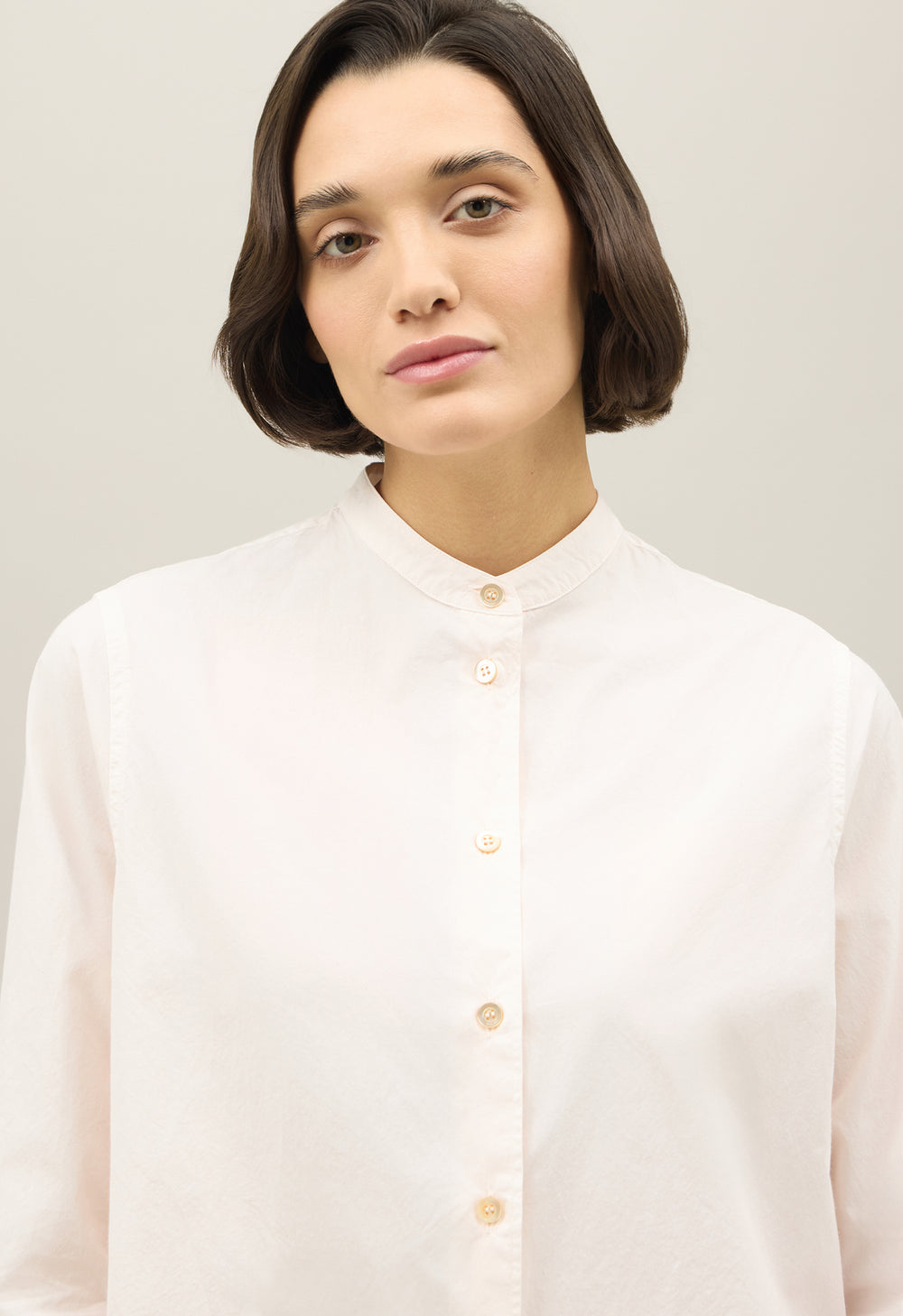 Camicia guru in cotone popeline rosa