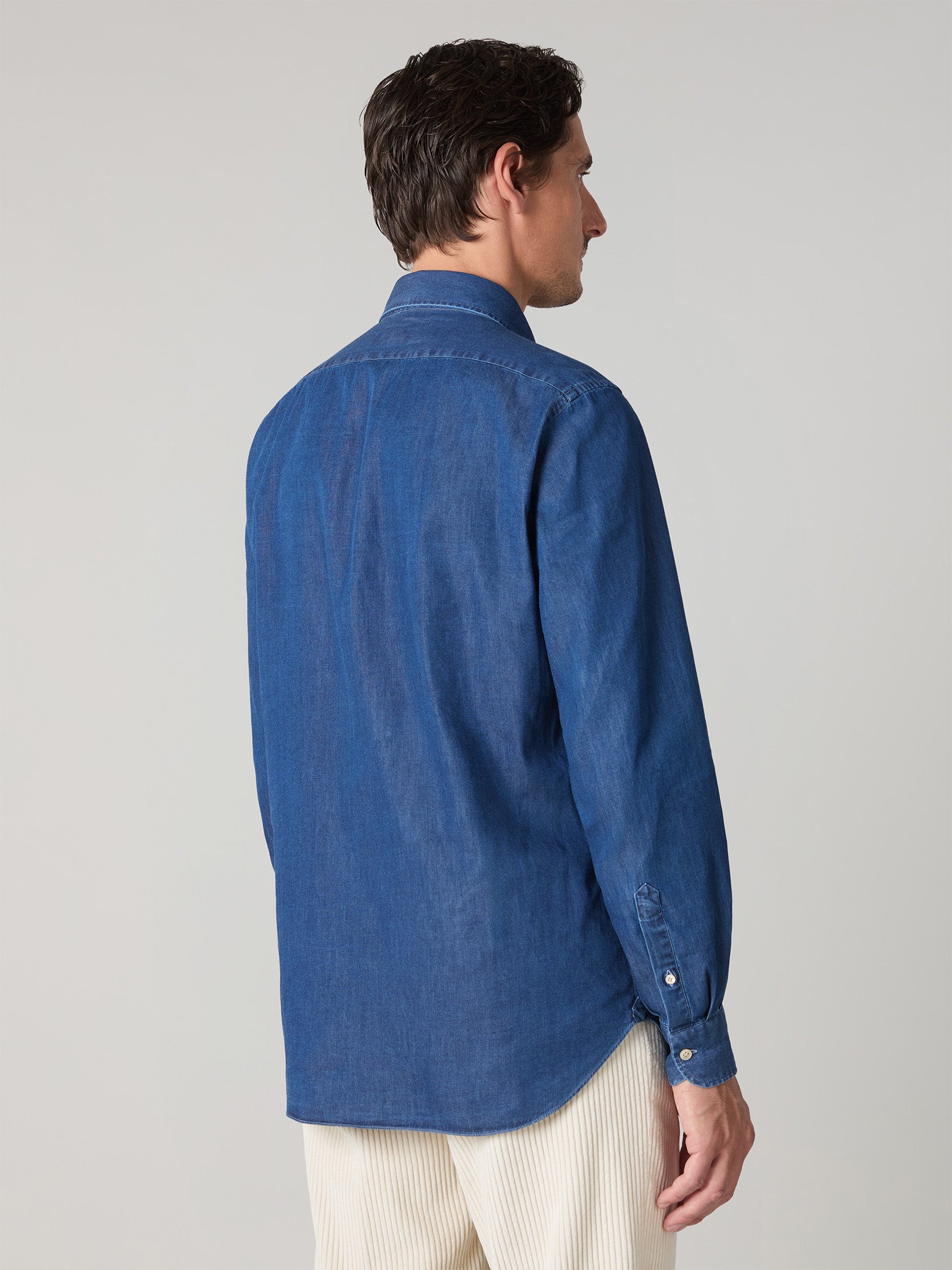 Blue chambray Western Shirt 