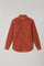 Camicia western in velluto a costine tinta in capo arancione