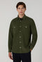Camicia western in velluto a costine tinta in capo verde