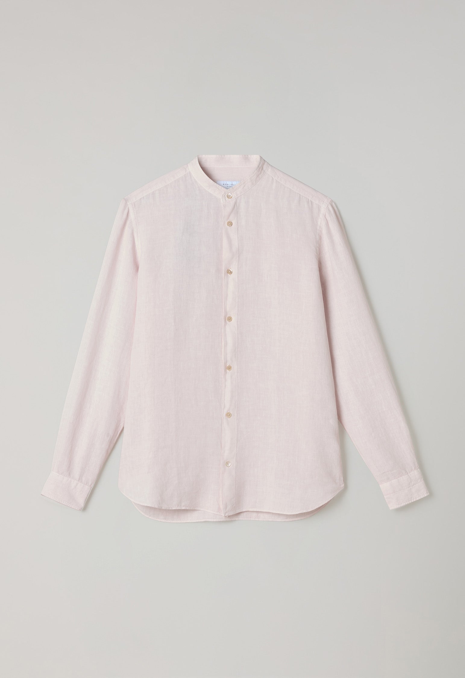 Pastel Pink Garment Dyed Linen Guru Shirt