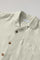 Beiges stückgefärbtes Painter-Overshirt aus Leinen