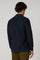 Blue Garment Dyed Linen Painter Overshirt