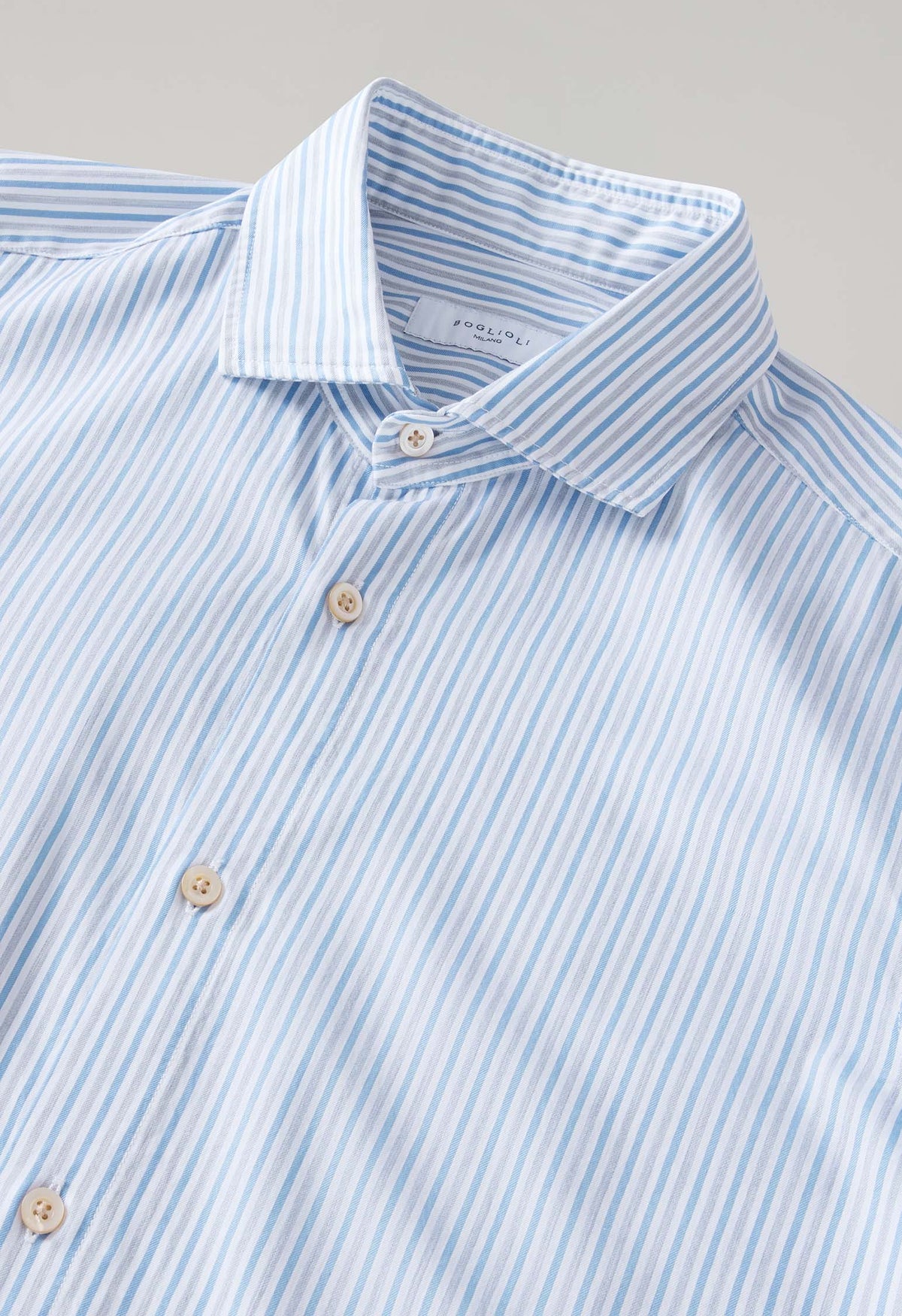 Light Blue Striped Soft Cotton Shirt