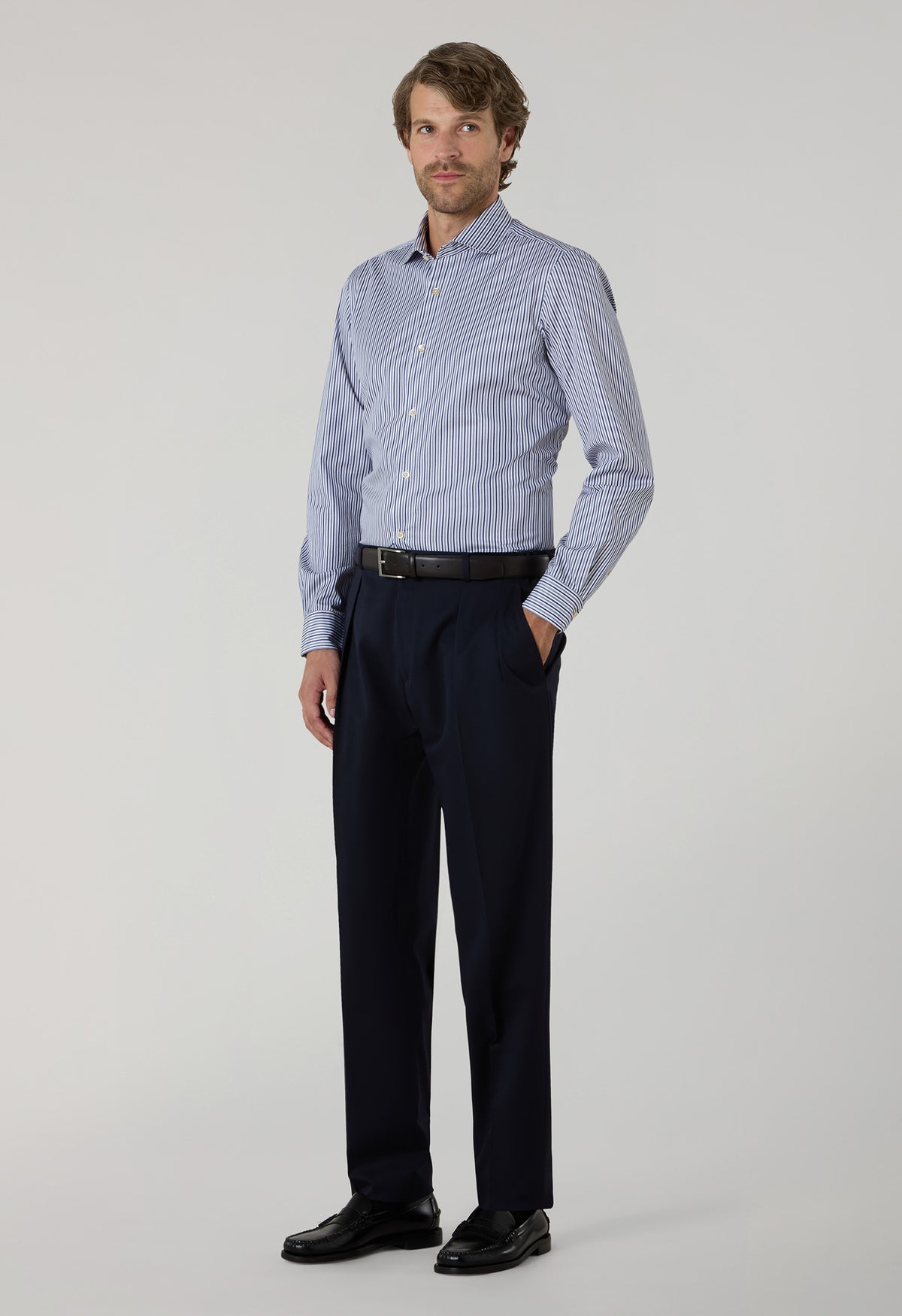 Blue Striped Soft Cotton Shirt