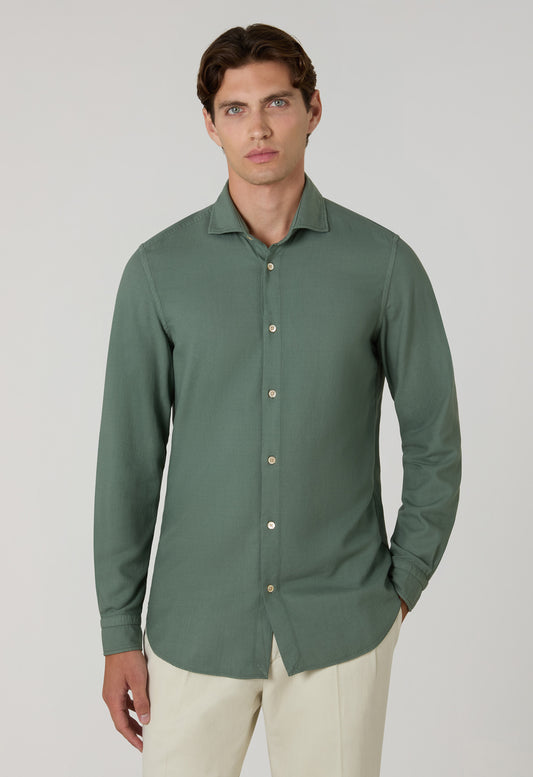 Green Garment Dyed Vaiella Shirt