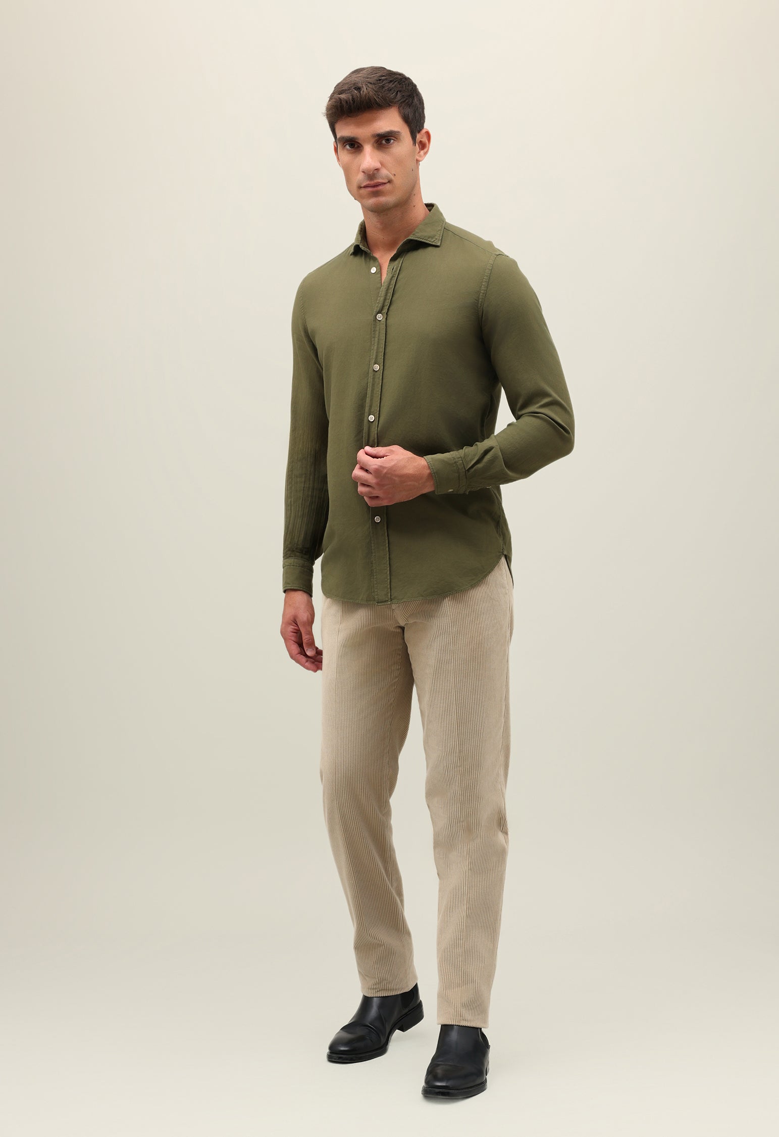 Green Garment Dyed Vaiella Shirt
