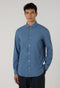 Camicia vaiella tinta in capo blu