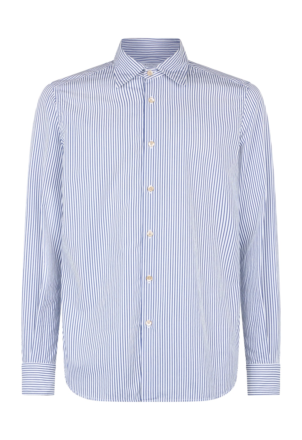 Camicia in cotone a righe blu