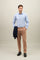 Light Blue Cotton Striped Shirt