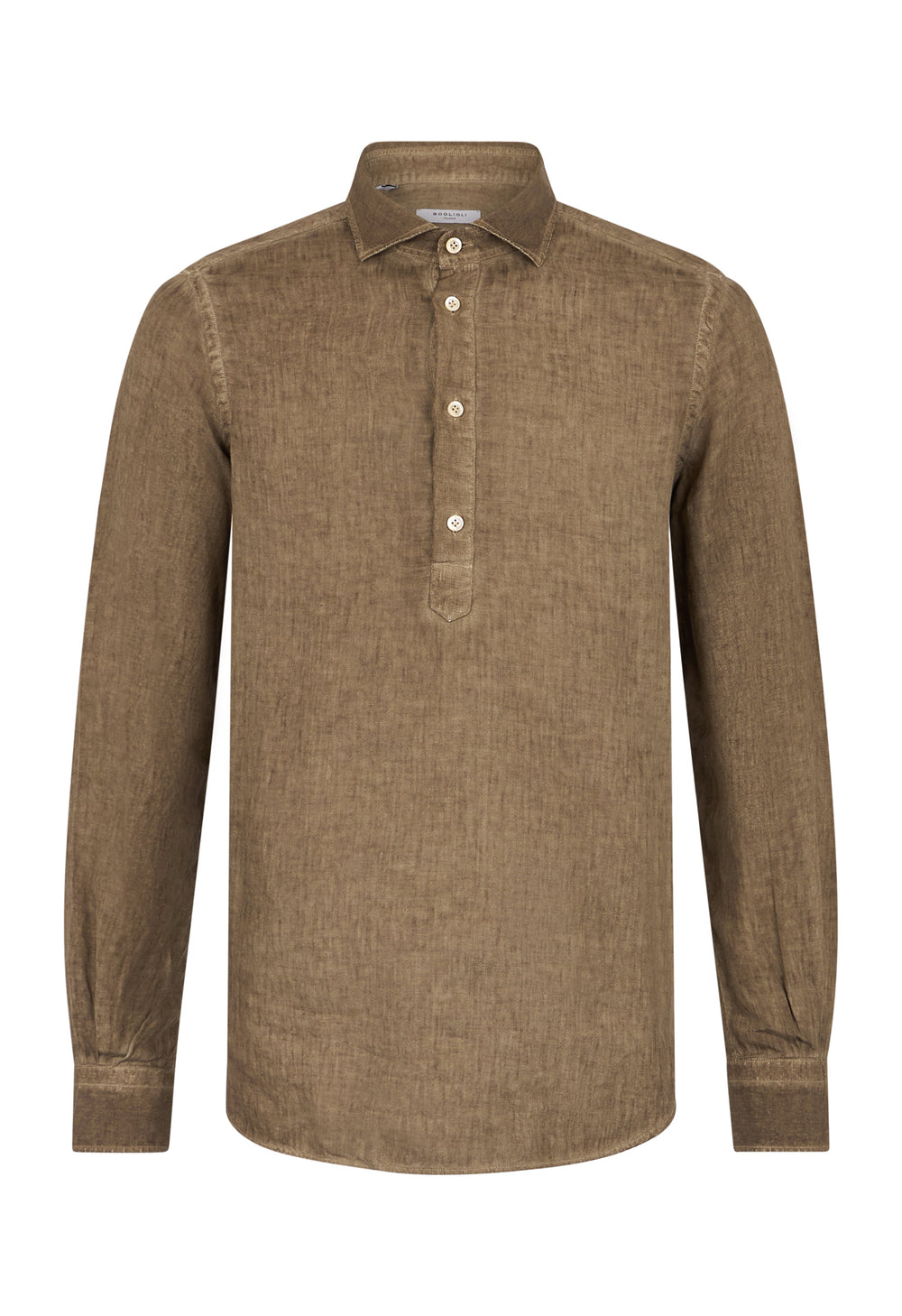 Garment Dyed Linen Polo Shirt