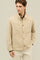 Beige Flannel Boxie Jacket