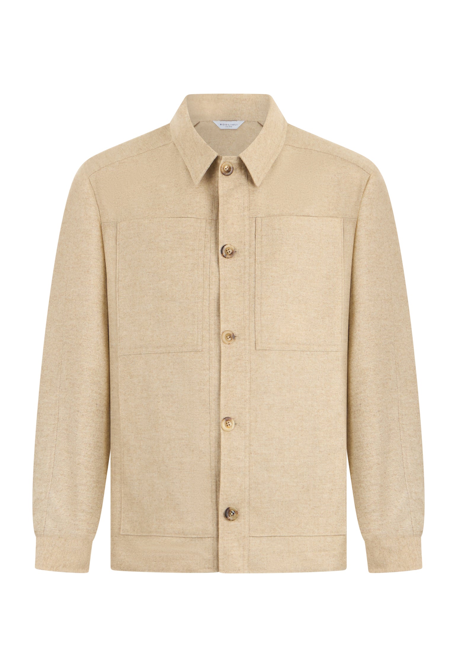 Beige Flannel Boxie Jacket
