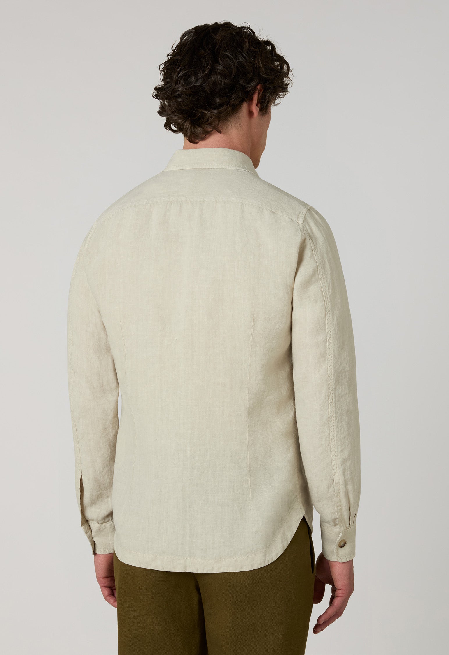 Overshirt in lino tinto in capo