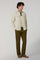 Overshirt in lino tinto in capo beige