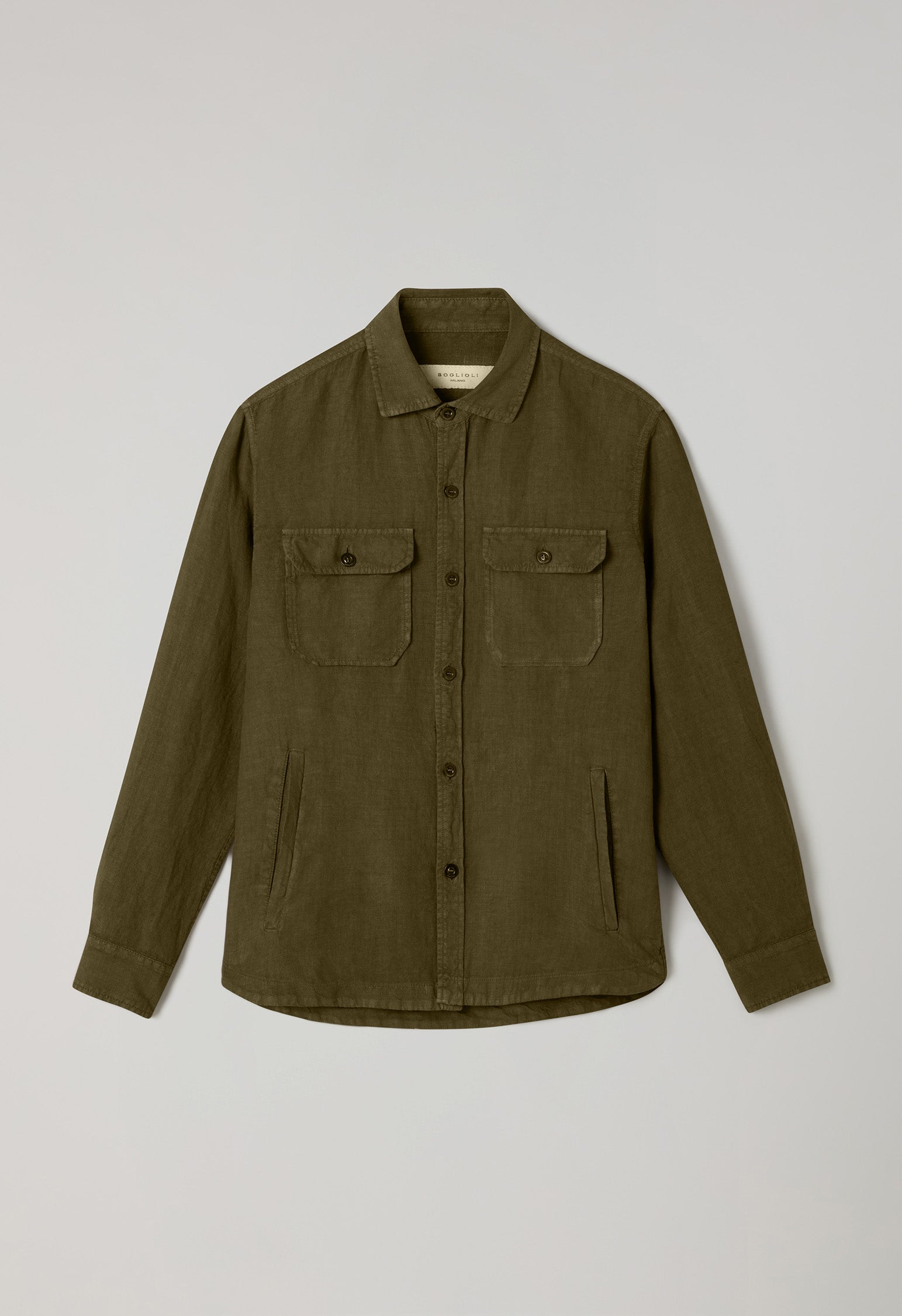 Garment Dyed Linen Overshirt