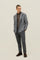 Grey Wool Flannel Fluid Jacket