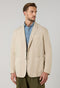 Beige Garment Dyed Popeline Papier Khaki Jacket