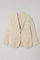Beige Garment Dyed Popeline Papier Khaki Jacket