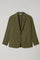 Green Garment Dyed Popeline Papier Khaki Jacket
