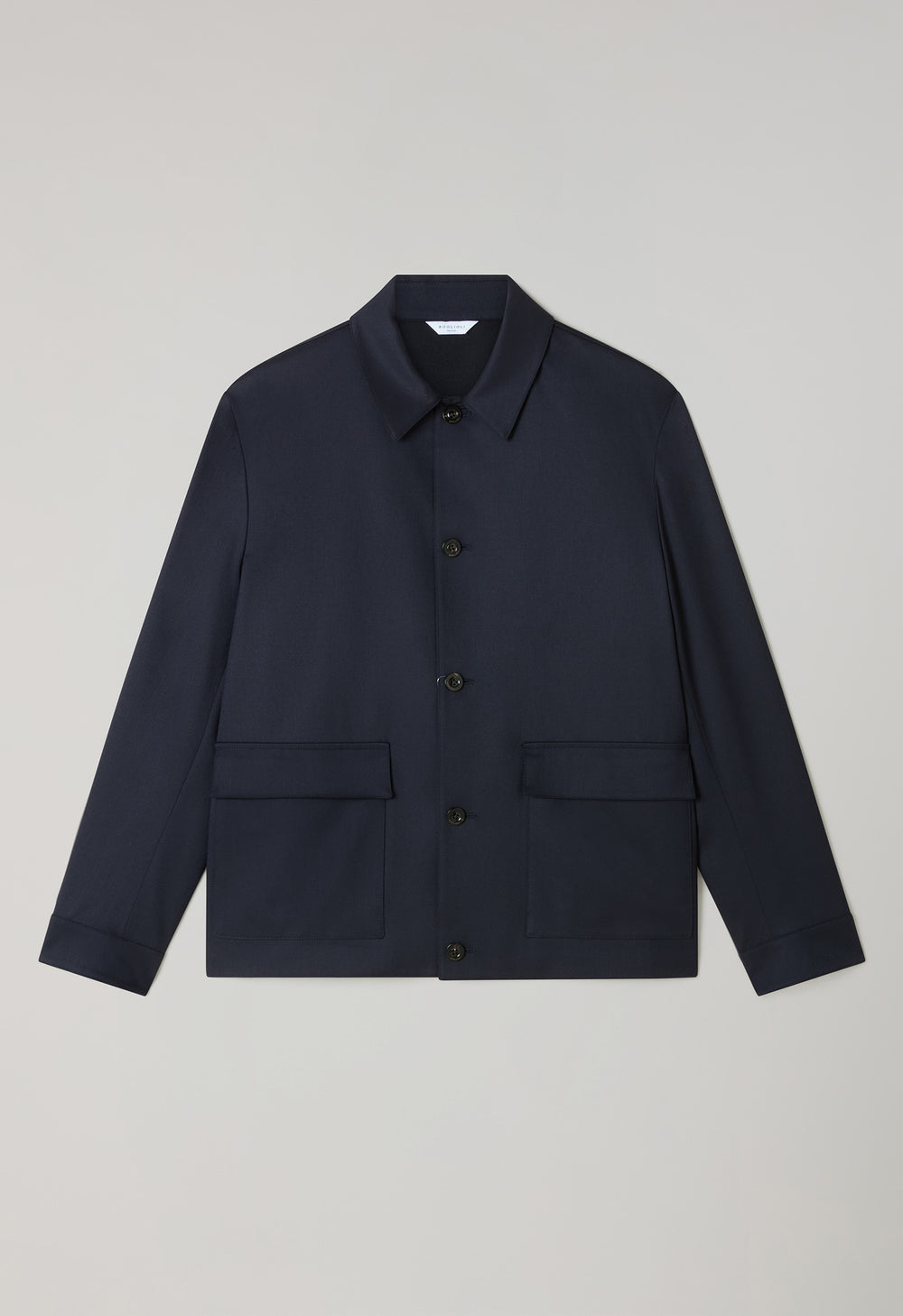 Blue Stretch Wool Boxie Suit