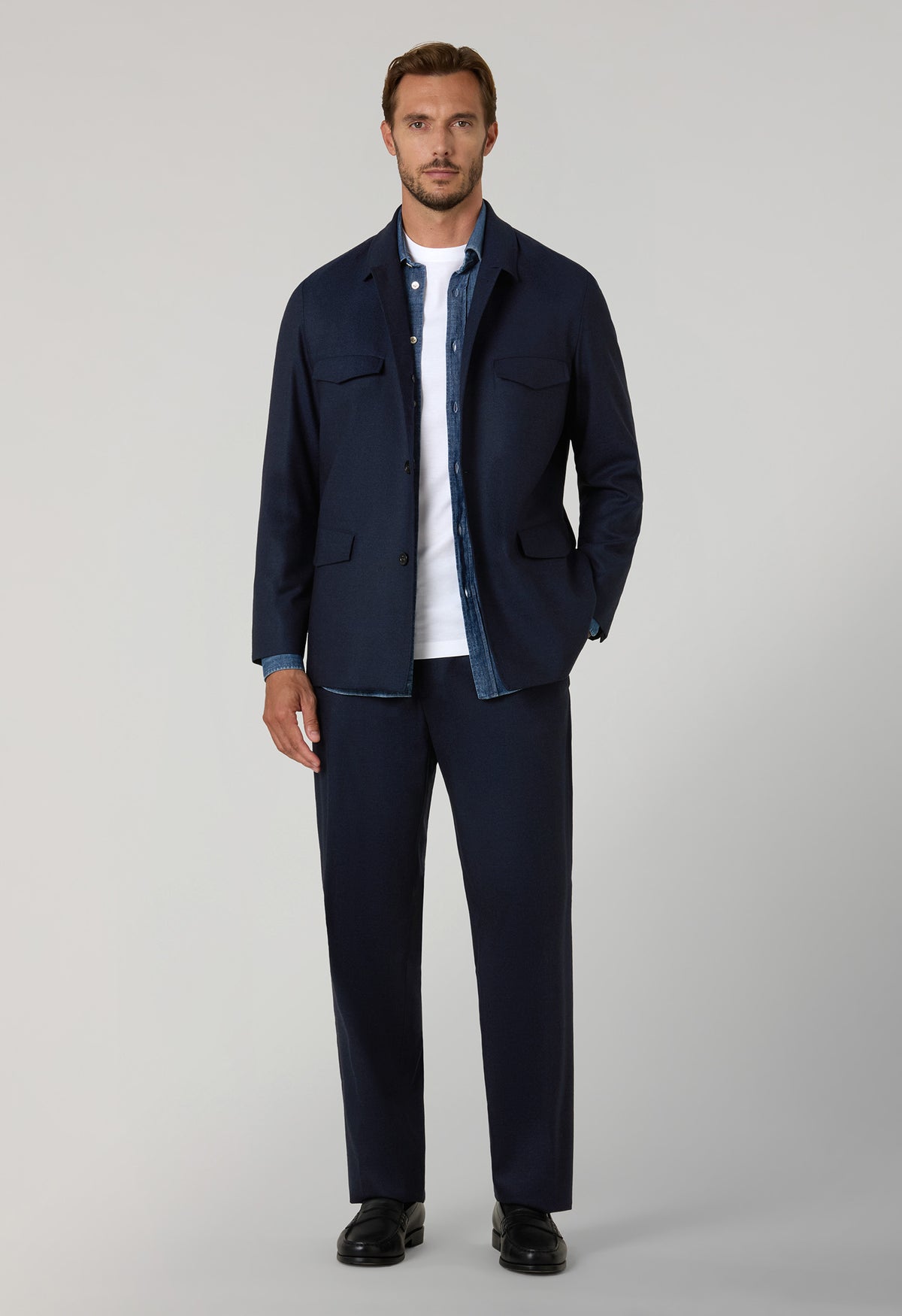 Blue Superlight Flannel Treves Suit