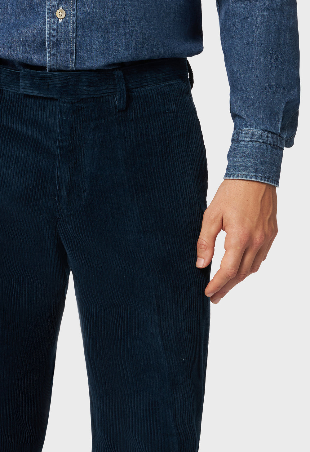 Pantaloni in velluto a coste verde