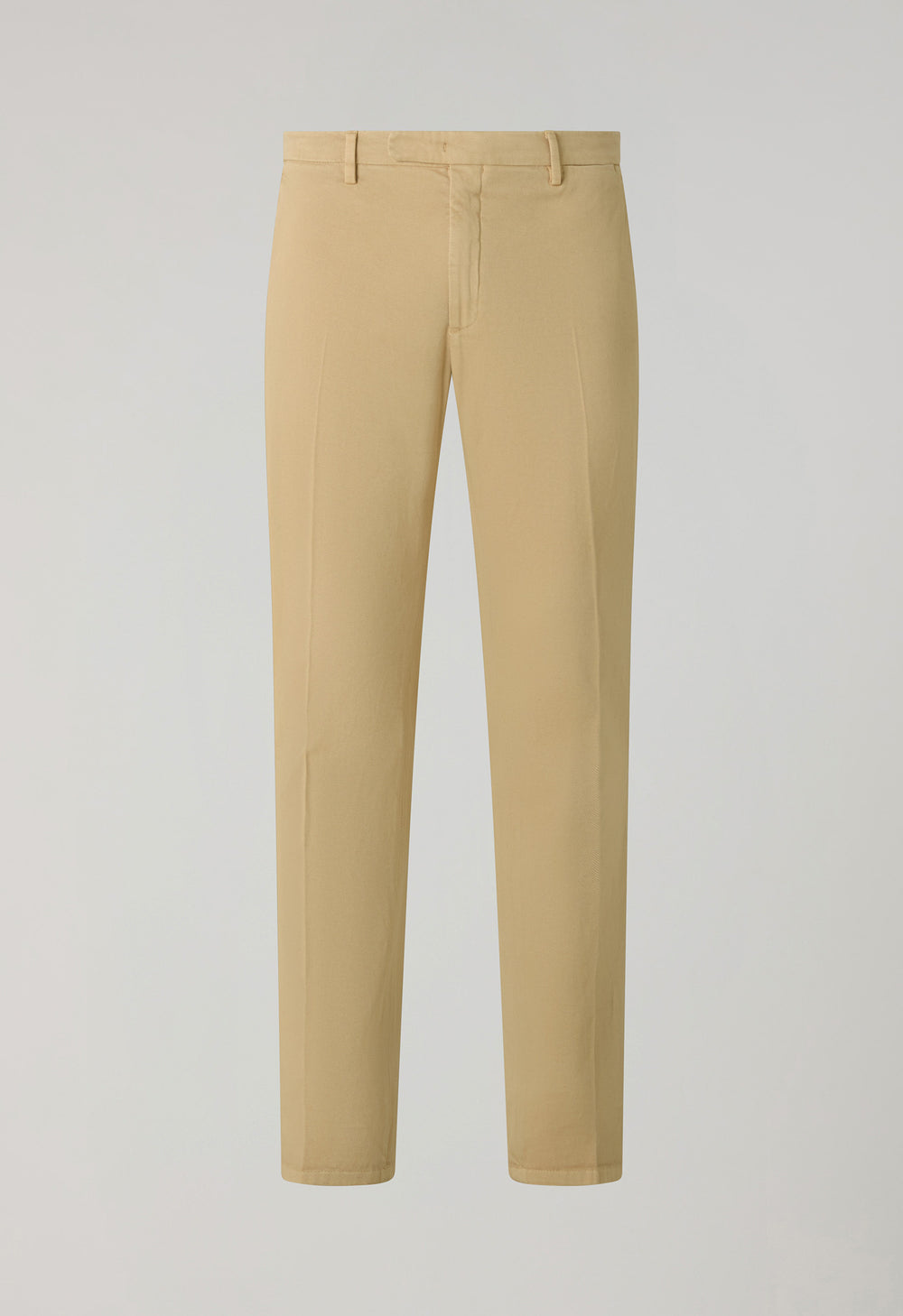 Beige Comfort Cotton slim chinos trousers