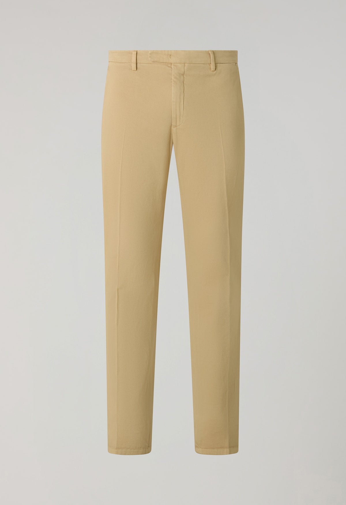 Beige Comfort Cotton slim chinos trousers