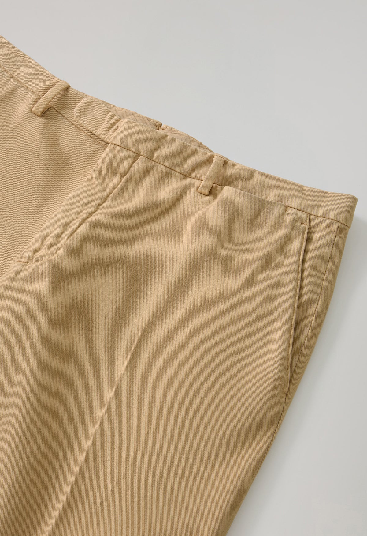 Beige Comfort Cotton slim chinos trousers