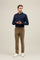 Olive green Comfort Cotton slim Chinos