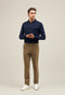 Olive green Comfort Cotton slim Chinos