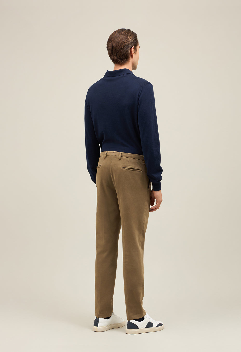 Olive green Comfort Cotton slim Chinos