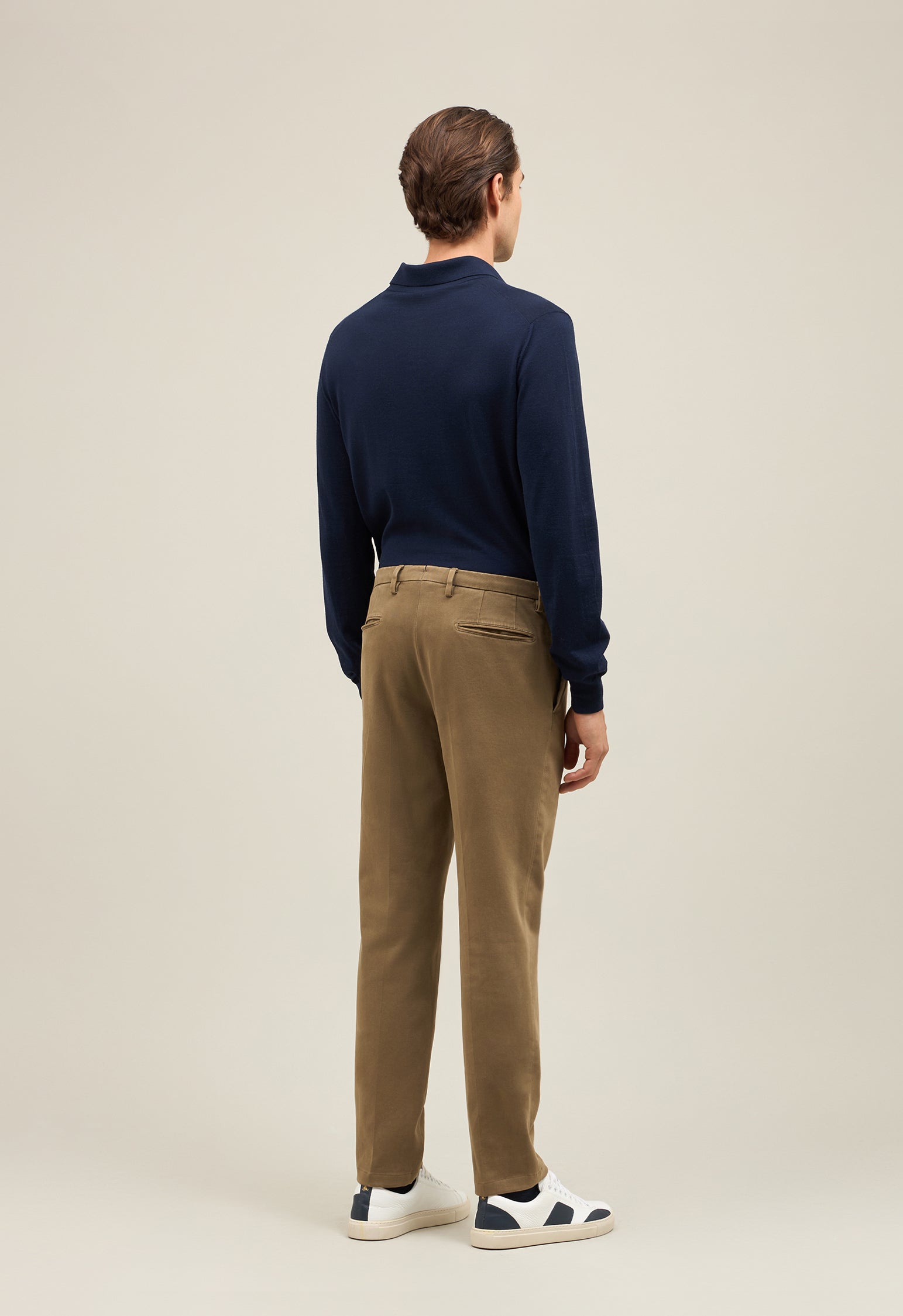 Olive green Comfort Cotton slim Chinos