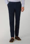 Green Garment Dyed Cotton Micro-Herringbone Trousers