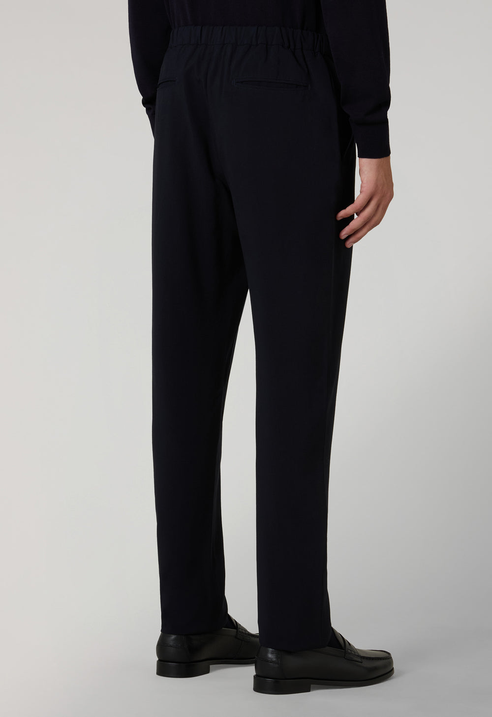 Blue Garment Dyed High Performance Wool regular Chinos 