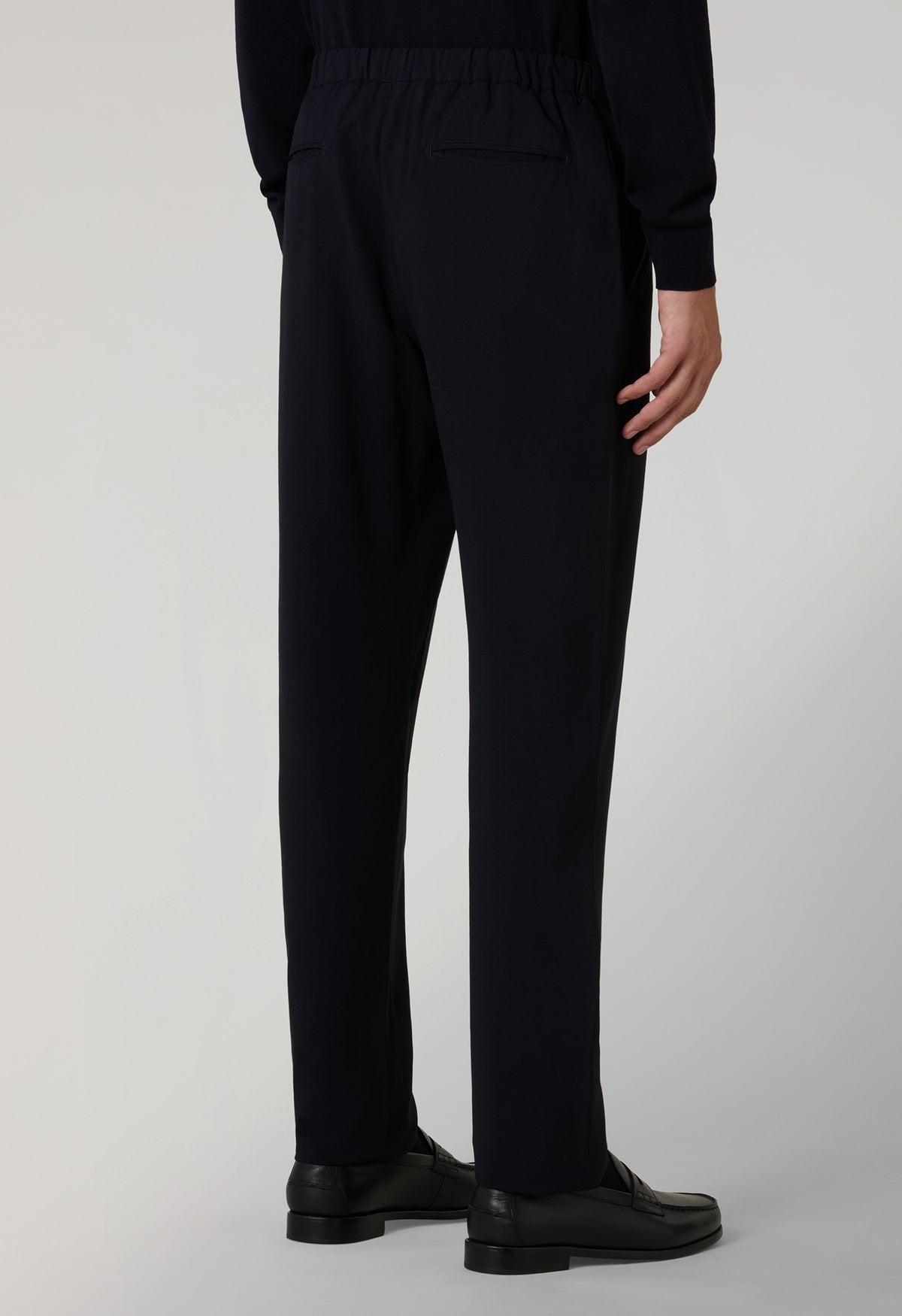 Blue Garment Dyed High Performance Wool regular Chinos 