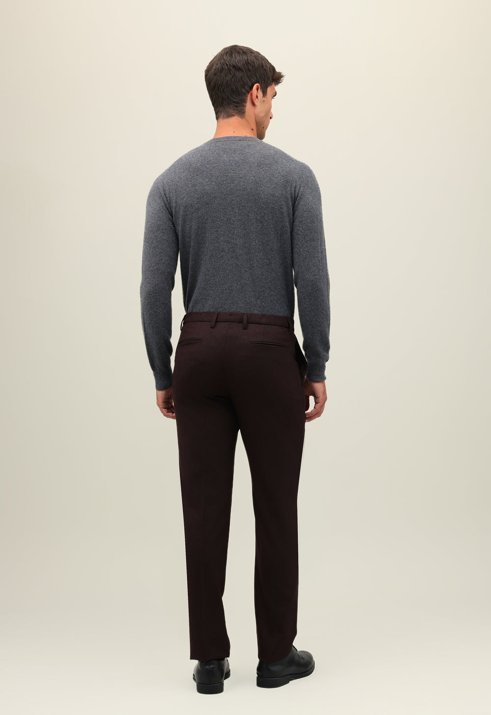 Bordeaux Superlight Flannel Zeta Trousers 