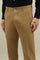 Pantalone Loose in cotone tinto in capo marrone chiaro