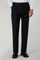 Pantaloni Tuxedo in lana vergine satin neri