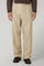 Beige Flannel Fluid Trousers